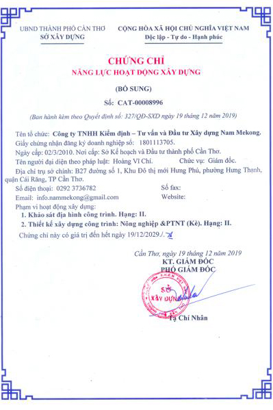 Chứng chỉ năng lực hoạt động xây dựng 3